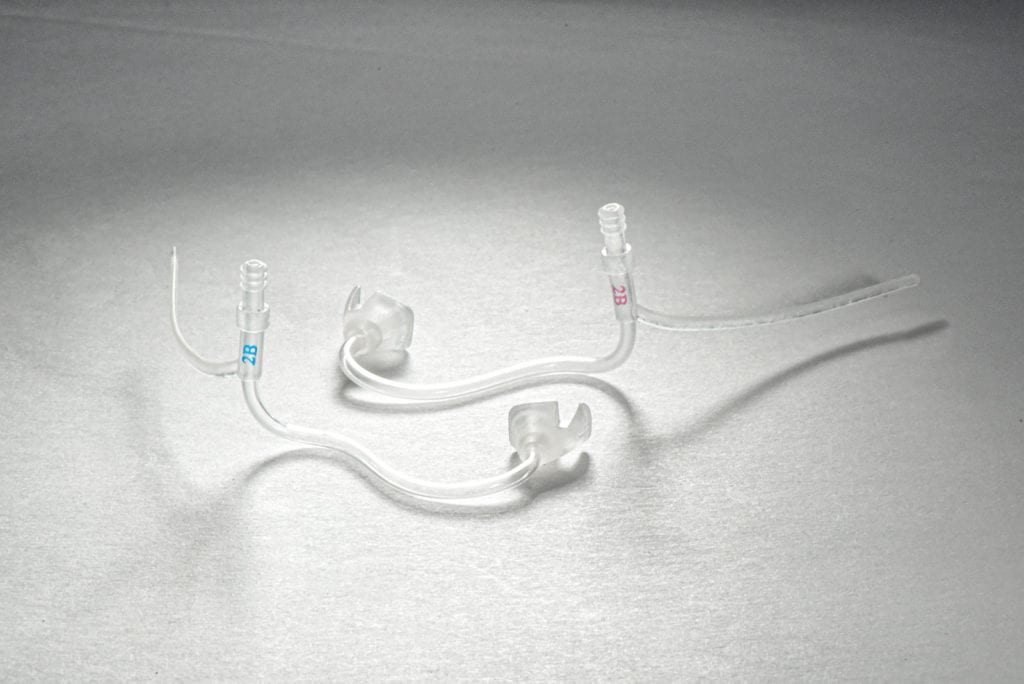 Two Tweak sound tubes, size 2B left and right