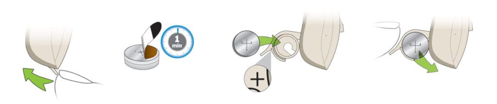 inserting a battery illustration